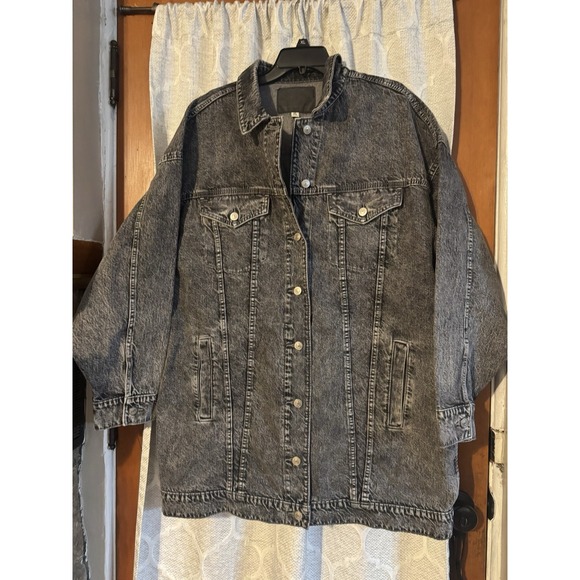 American Eagle Outfitters Jackets & Blazers - American Eagle Outfitters Jacket Mens 2XLarge Black Denim Trucker Jean Washed